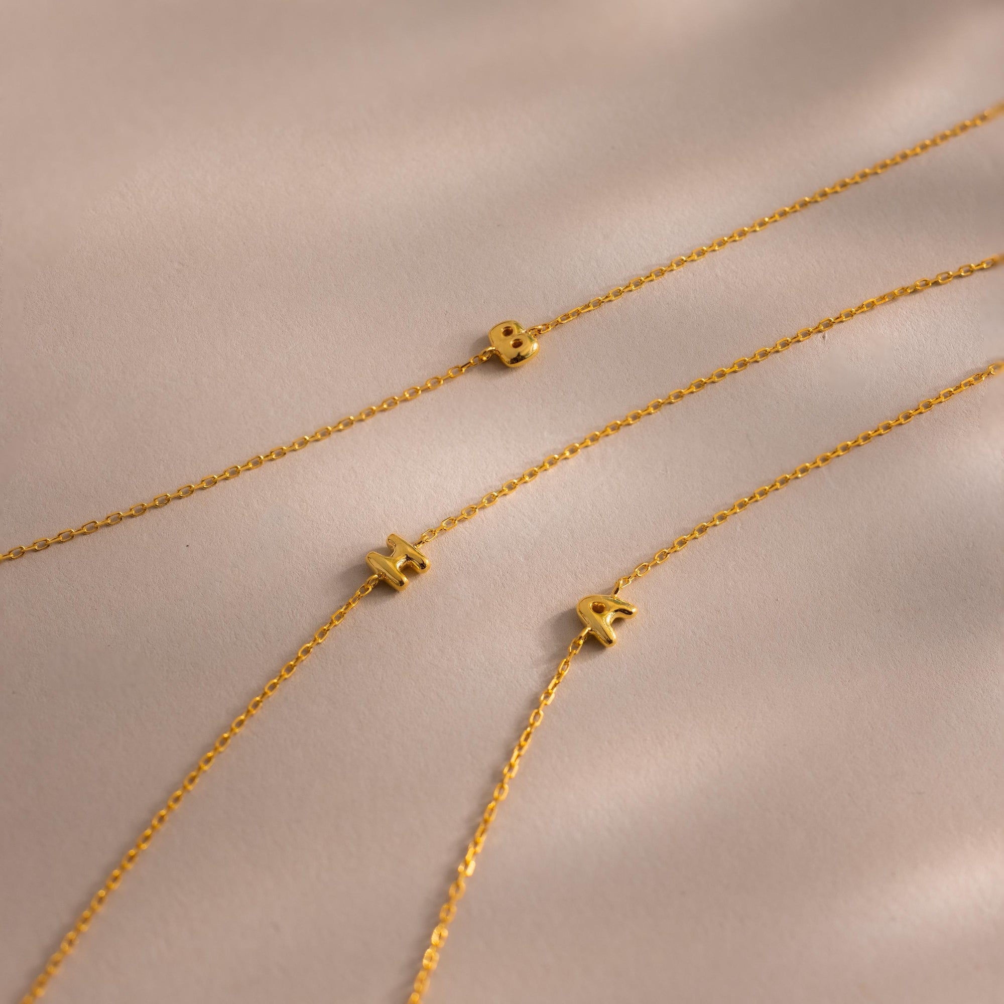 Bubble Initial Bracelet
