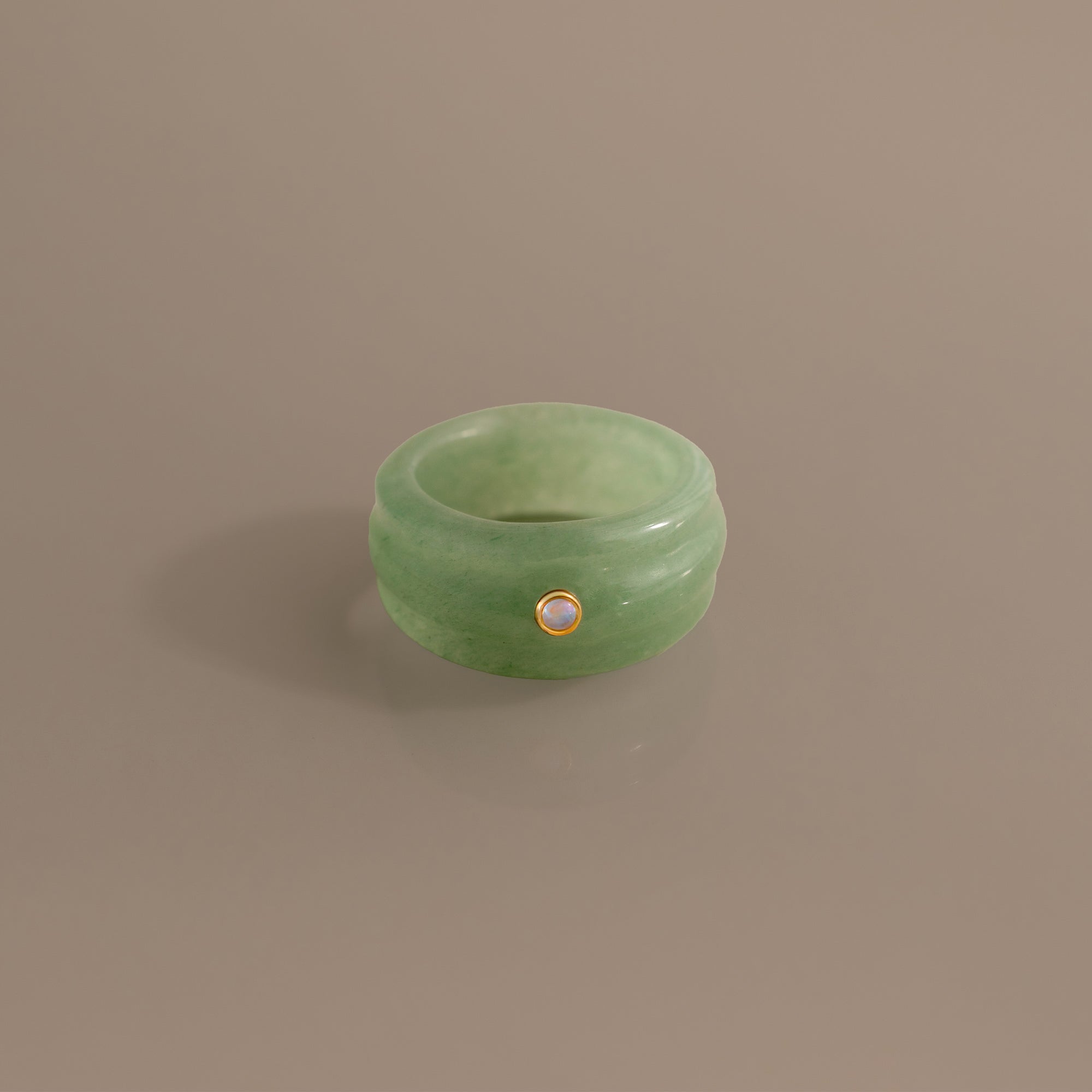 Sculpted Jade & Opal Band