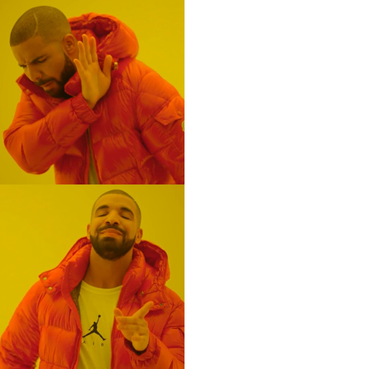 Drake Hotline Bling meme about Caitlyn Minimalist